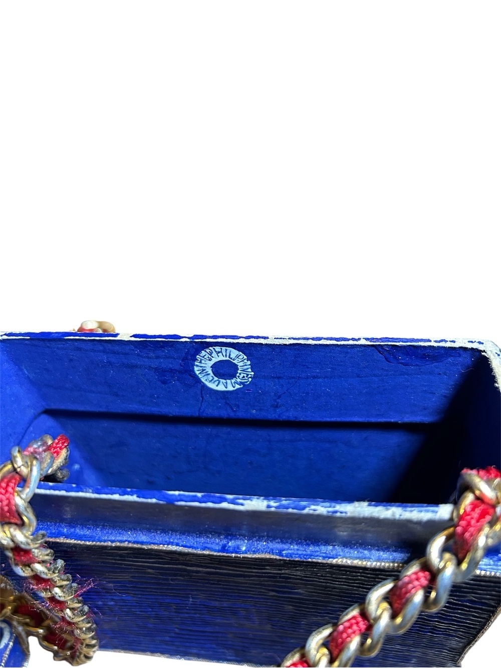 Mary Frances Red/White/Blue Americana Beaded Statue of Liberty Crossbody Bag - Picture 15 of 16